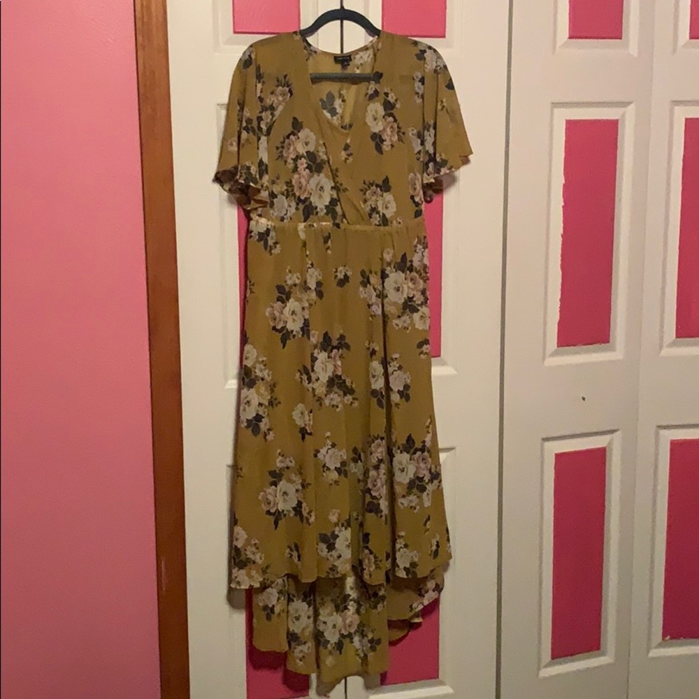 TORRID mustard yellow hi-lo dress